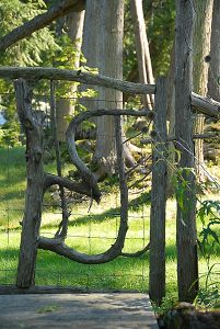 Handmade cedar gates for an enchanting entrance