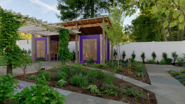 After: Finalized, re-designed backyard