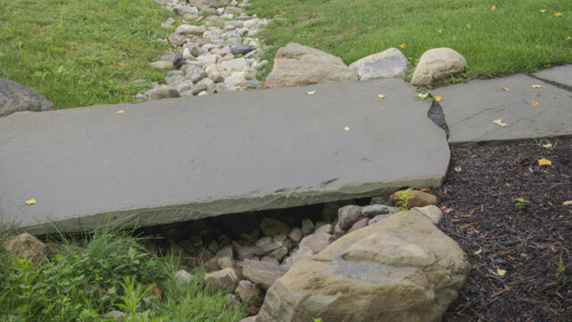 After: Bluestone walking bridge detail